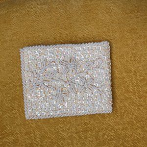 Vintage Ivory Beaded Wallet